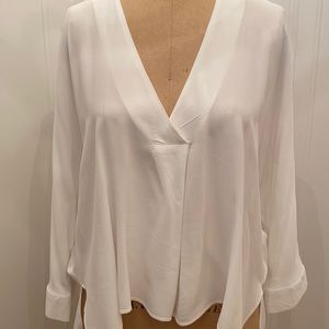 Zara white crepe top